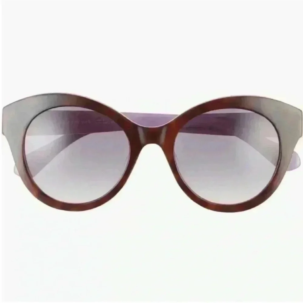 Kate Spade Karleigh 51mm Cat Eye Sunglasses in Havana/Plum NWT